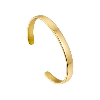 14K Gold Plated Open Cuff Bangle Bracelet for Women