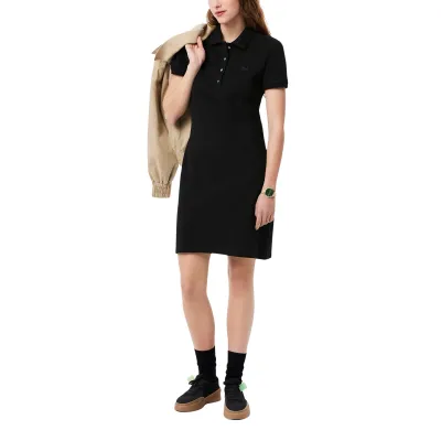 Slim Fit Stretch Petit Piqué Polo Dress for Women